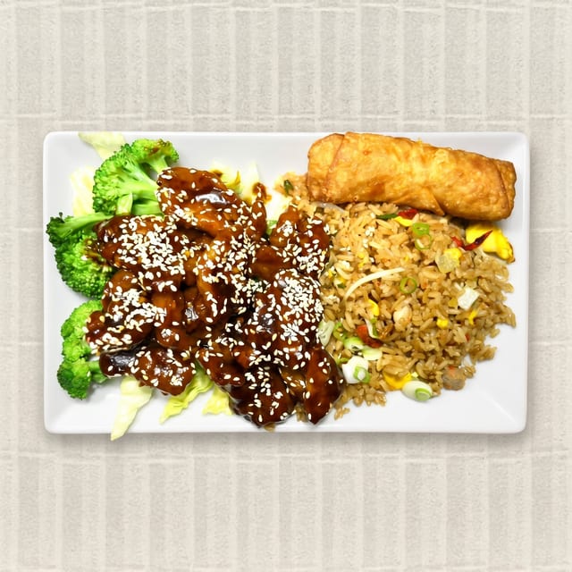 45. Sesame Chicken Platter.