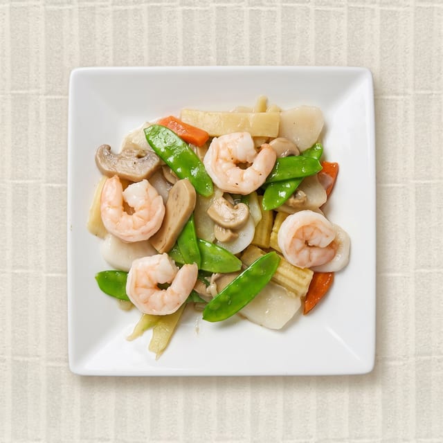 Shrimp with Mushrooms.