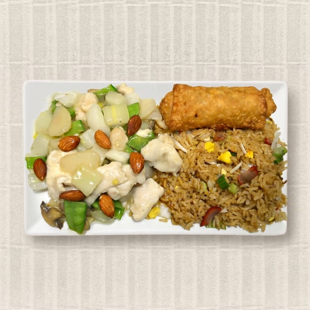 22. Chicken Almond Ding Platter.