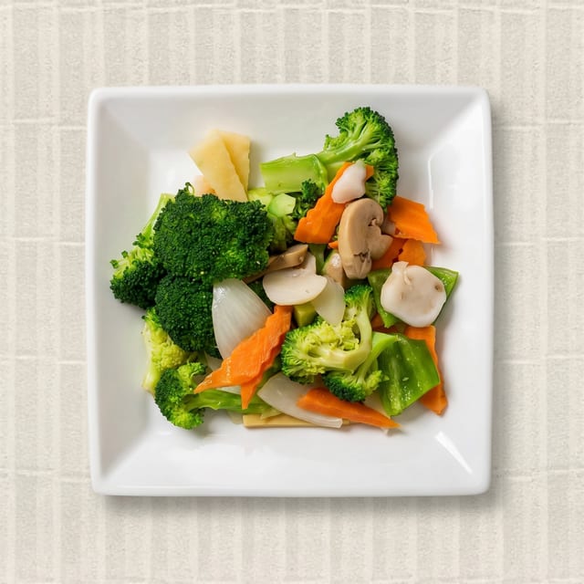 Steamed Bean Curd (Tofu) Mixed Vegetables.