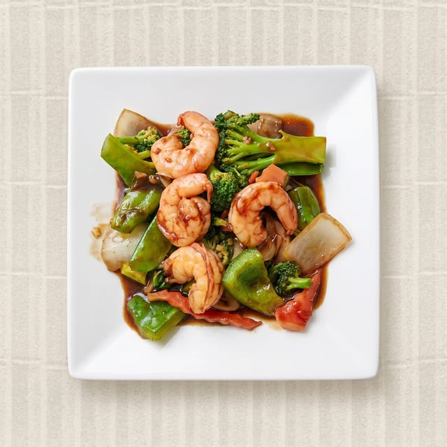 Thai Basil Shrimp.